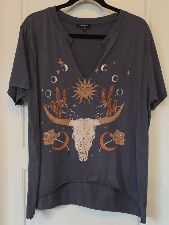 Ruby & Lace Tops - Ruby & Lace+ 3X WILD WEST SUN & SKULL GRAPHIC TEE